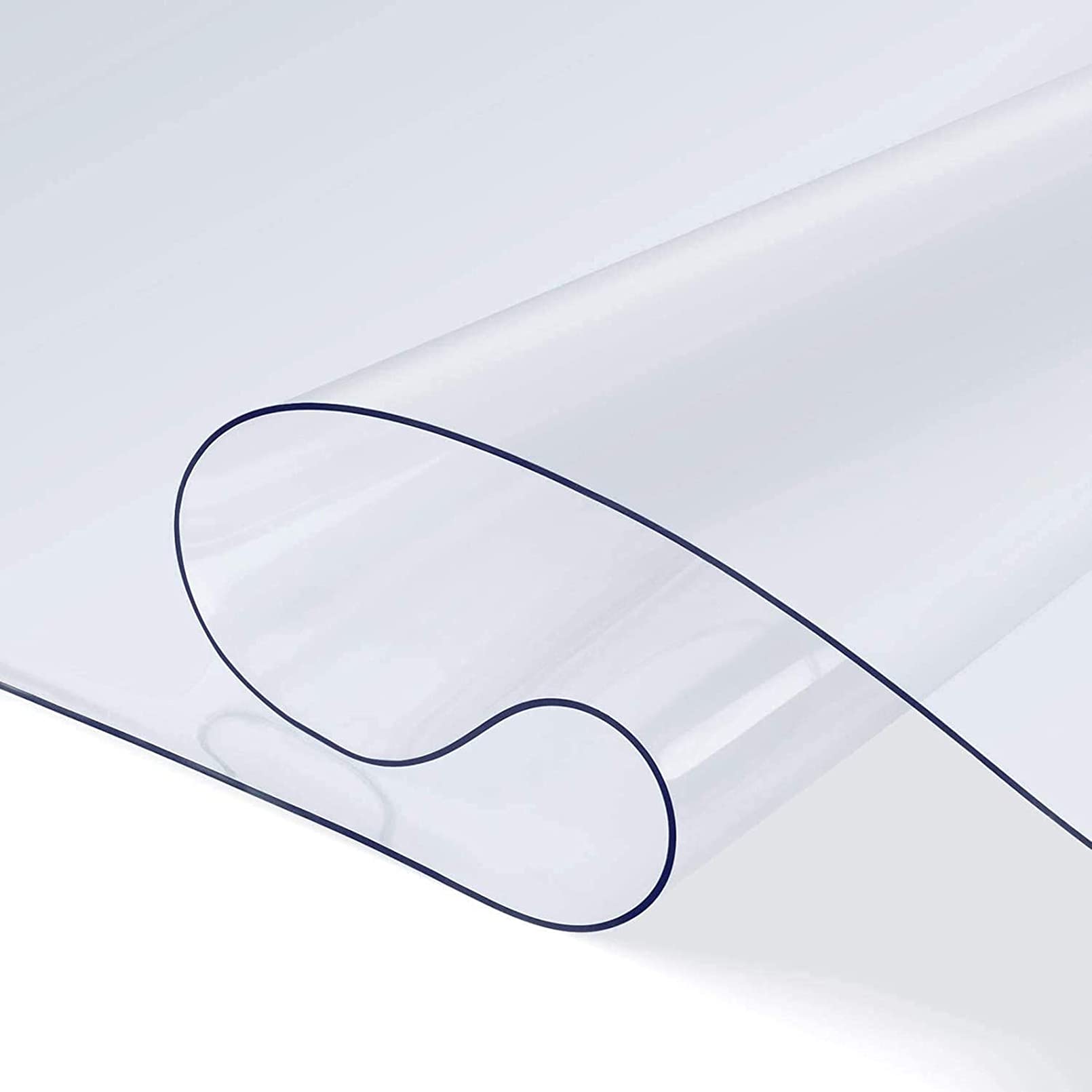 Table Protector Dining Table Cloth Plastic 0.5mm PVC Table Cover Wipeable Waterproof Clear Plastic Rectangle Carpet Protector Film Clear Desk Coffee Table Protector(Size: 60x120cm/23.62x47.24in)