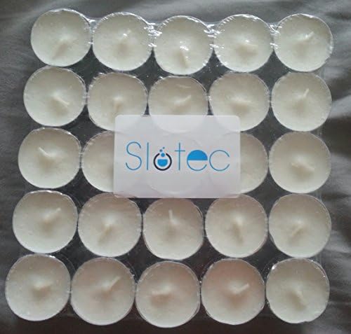 Tea Light Candle–White Unscented–Bulk Set of 50-Long Lasting Paraffin Wax Cotton Wick–4 hr Burn Time