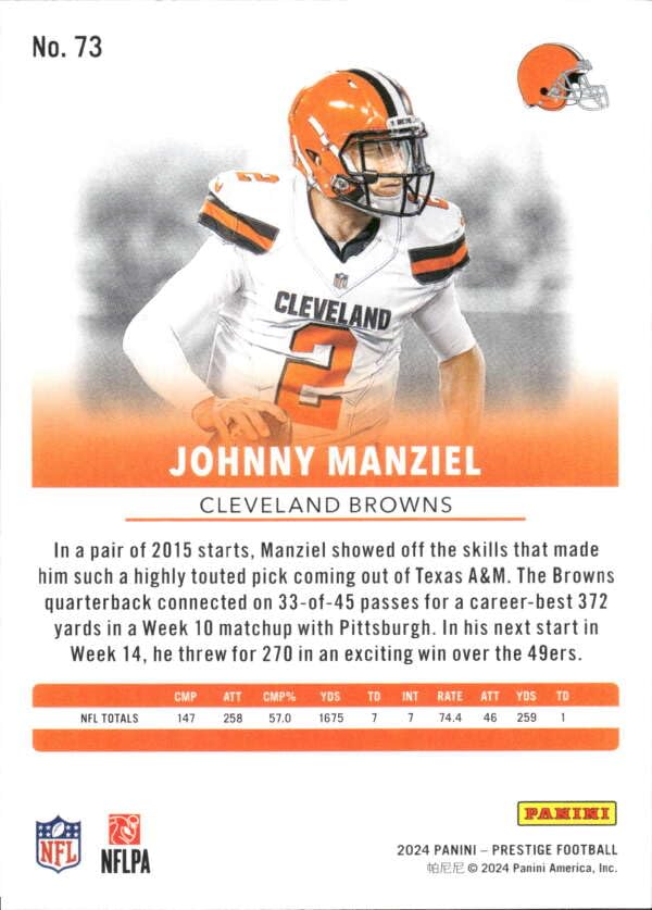 Amazon.com: 2024 PANINI PRESTIGE #73 JOHNNY MANZIEL CLEVELAND