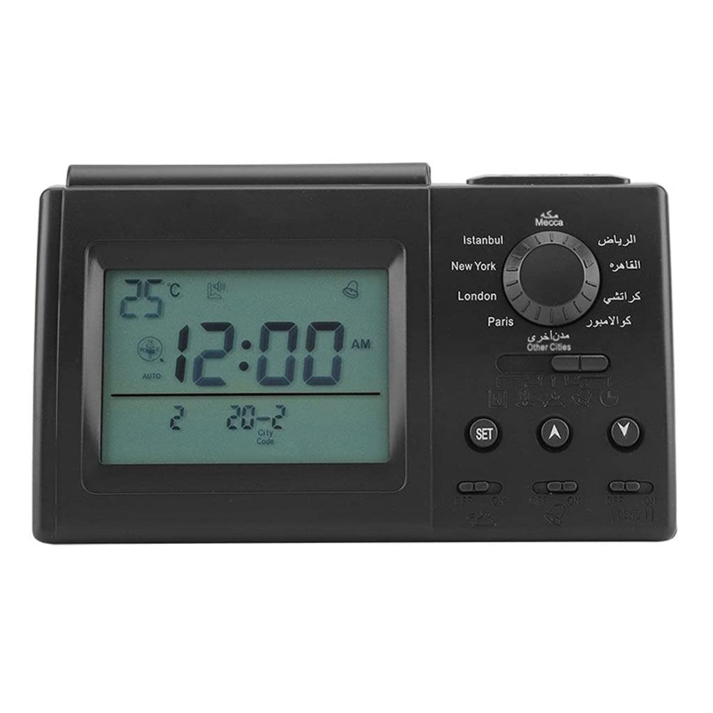 Réveil Automatique Islamique Azan en ABS, numérique, prière Adhan Qibla, Horloge Murale de Table de Bureau, décoration de la Maison