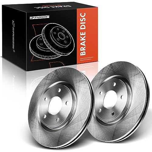 A-Premium 12.99 inch (330mm) Front Vented Disc Brake Rotors Compatible with Select Dodge, Ram...