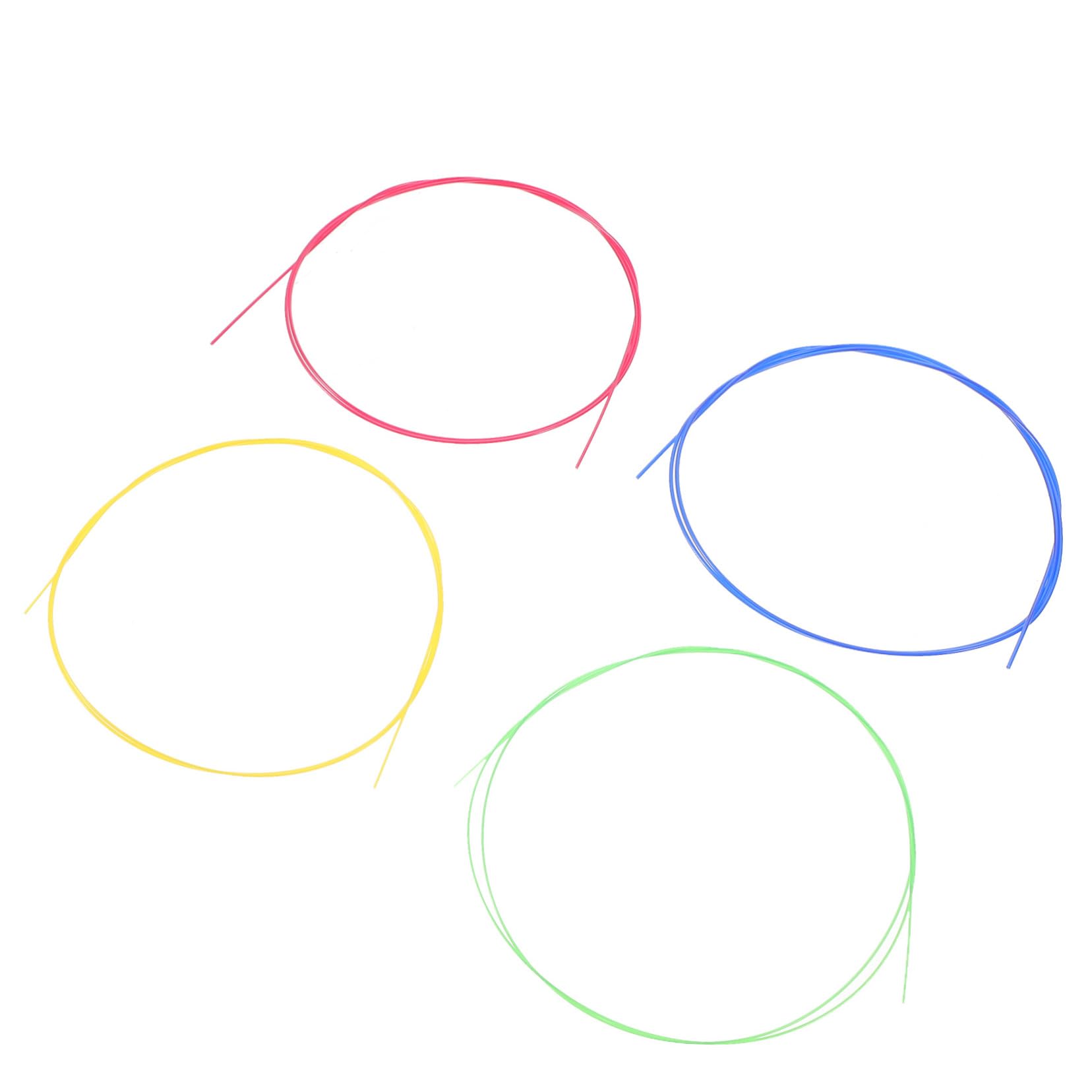 FUNOMOCYA 4pcs Ukulele Strings Ring Toss Rings Colorful Throwing Ring Stringed Musical Instruments Violin Parts Violin Accessories Outdoor Ring Toss Ring Game Small Violin Transparent Nylon