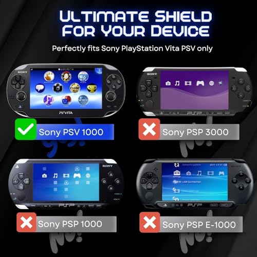 TNP Capa rígida transparente para PS Vita 1000 - Capa rígida transparente protetora para Sony PSV 10