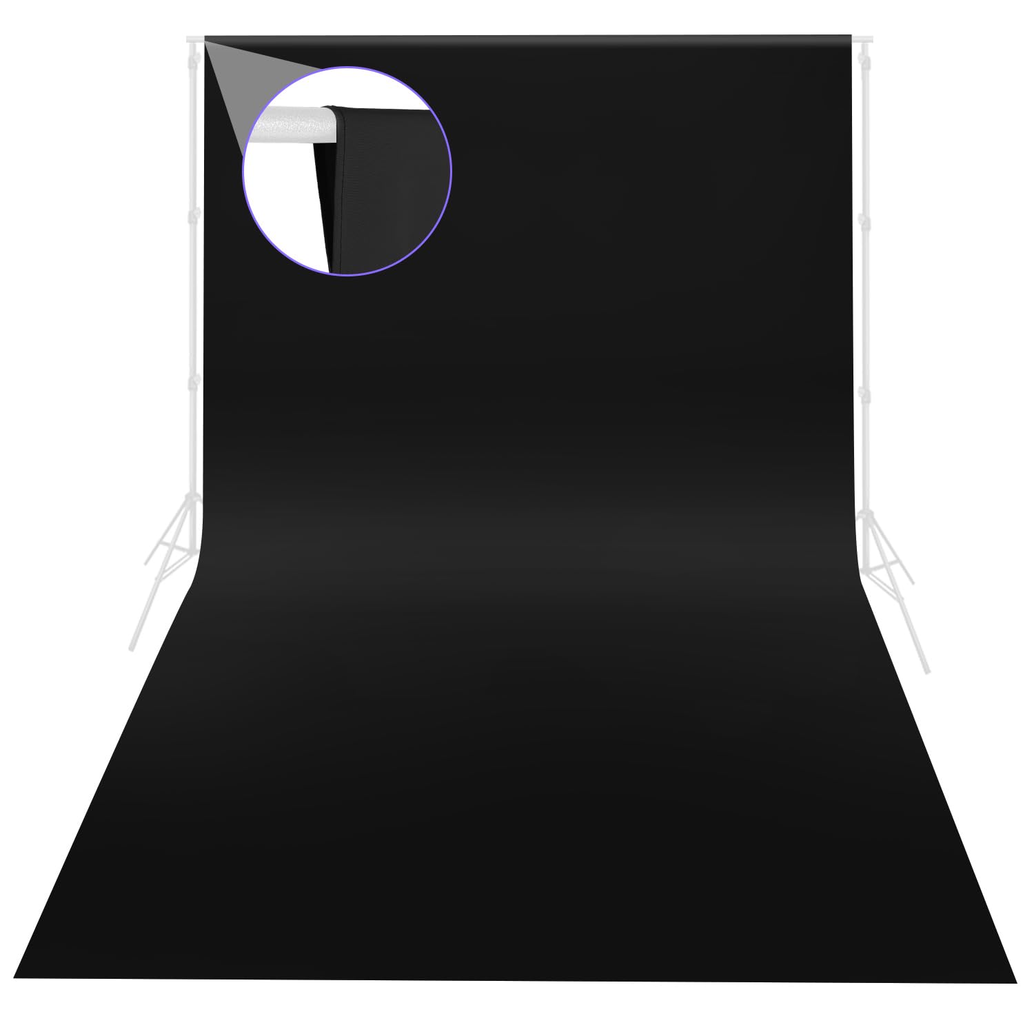 Black Backdrop 10x20ft, XtraLarge Photography Backdrops for Photoshoot, Thick Polyester Black Photo Backdrop Curtain for Party, Black Background Screen Back Drop Cloths for Photographic Studio Picture