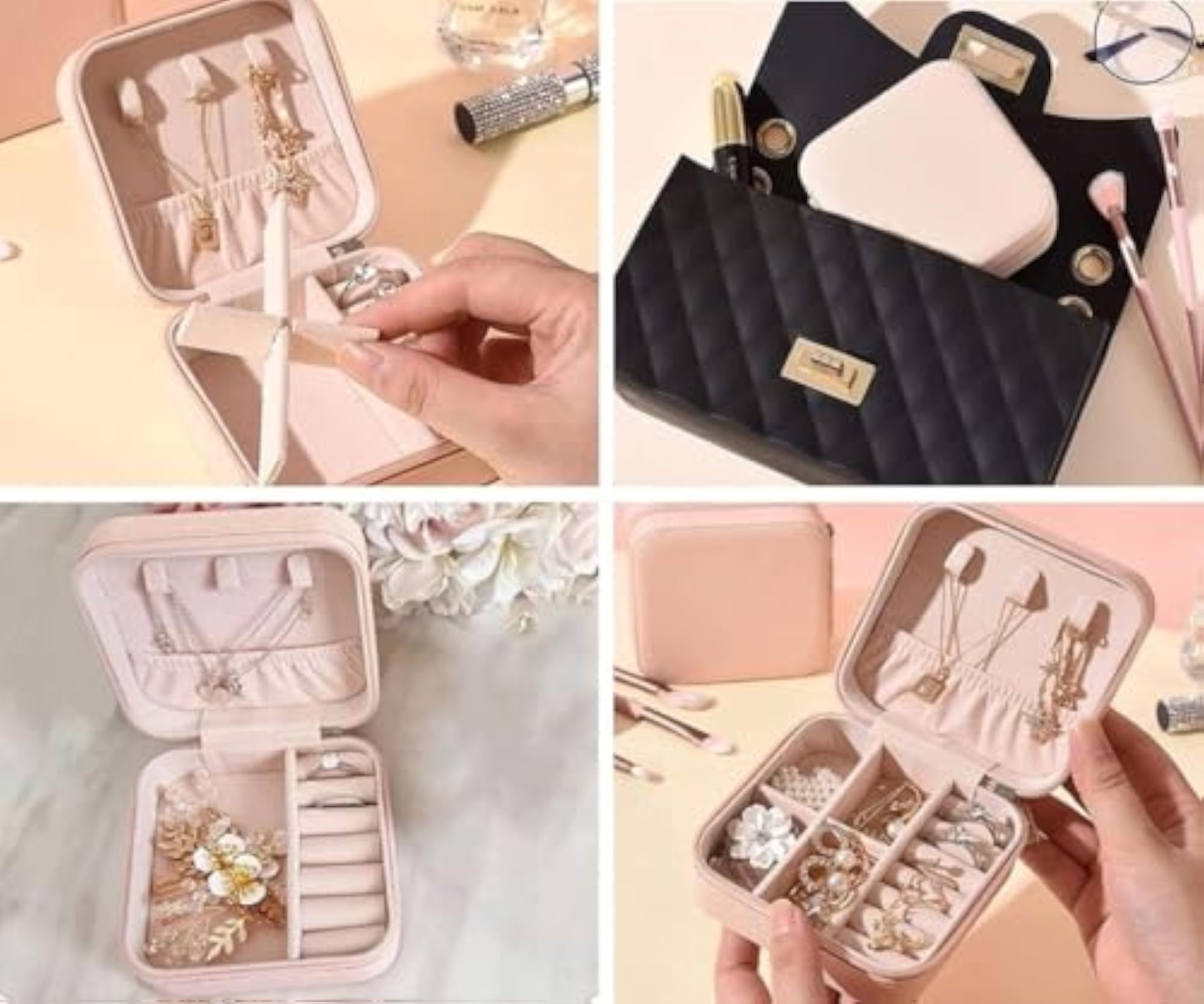 Mini PU Leather Jewelry Travel Box
