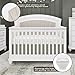 Evolur Nova 5-in-1 Convertible Full-Size Baby Crib in Shimmering Stardust Finish, GreenGuard Gold & JPMA, 3 Mattress Heights Sustainable Pinewood, Convert to Toddler, Day & Full-Size Bed