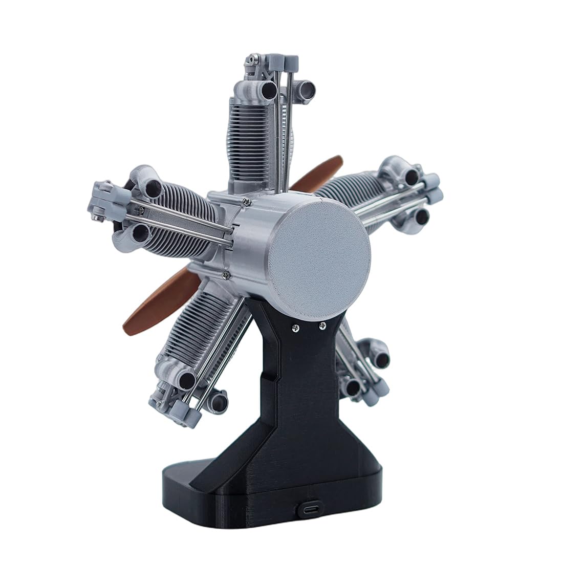 ENJOMOR Zestaw modelarski z nadrukiem 3D do pięciocylindrowego silnika gwiazdowego, mechaniczny zestaw do samodzielnego montażu, element wystawowy silnika pneumatycznego STEM, kreatywna kolekcja