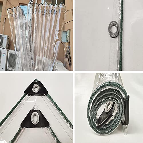 WZYJLyds Pergola Side Curtains Transparent Waterproof 0,5mm Side Panels for Pergola with Eyelets Tarpaulin for Outdoor, Pergola, Gazebo, Garden - Image 4