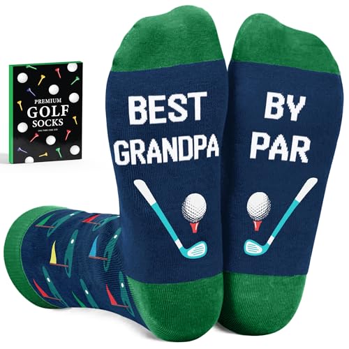Golf Gifts For Grandpa Men - Hilarious Golf Socks For Grandpa Unique Christmas Presents For Grandfather Fun Novelty Socks For Men Stocking Stuffers Ideal Fathers Day Accessories For Birthdays