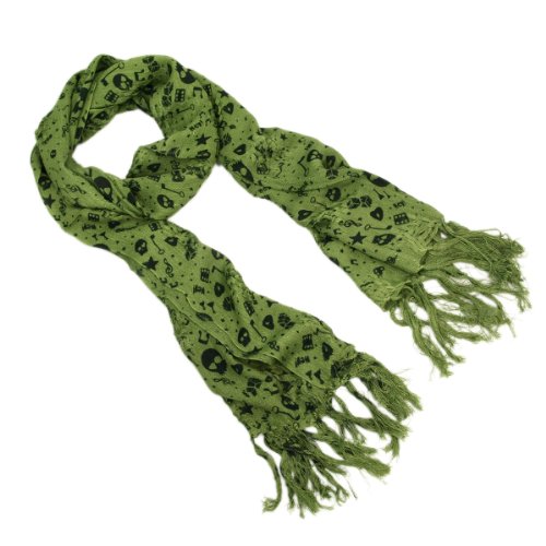 TrendsBlue Skulls & Stars Multi Print Rebel Scarf2