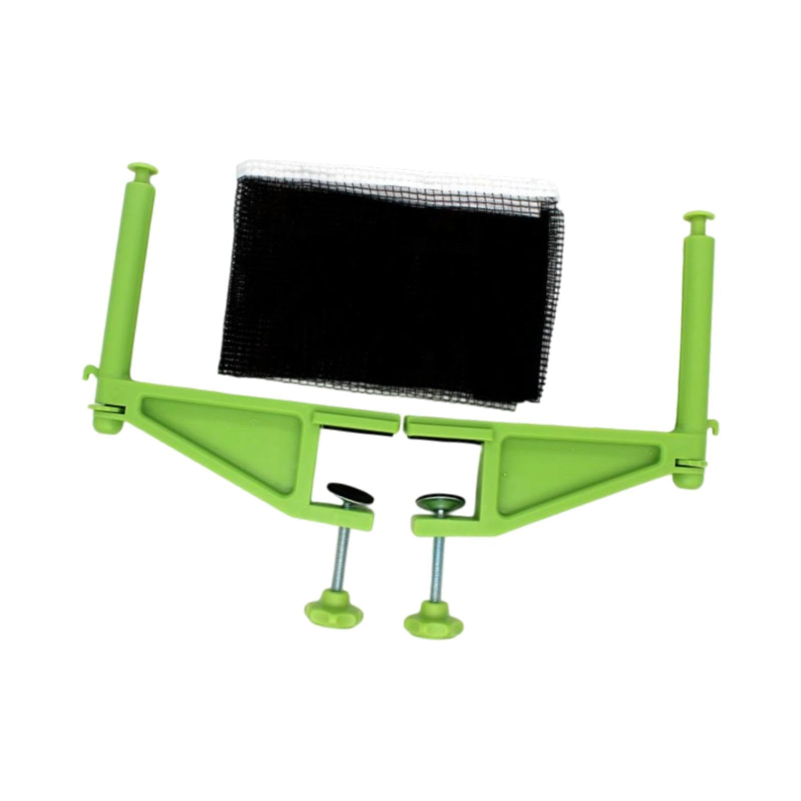 Menolana Table Tennis Net Post Set Practice Quick Setup Adults Ping Pong Screw Clamp Net Ping Pong Mesh Rack for Sports Home Gathering, Green