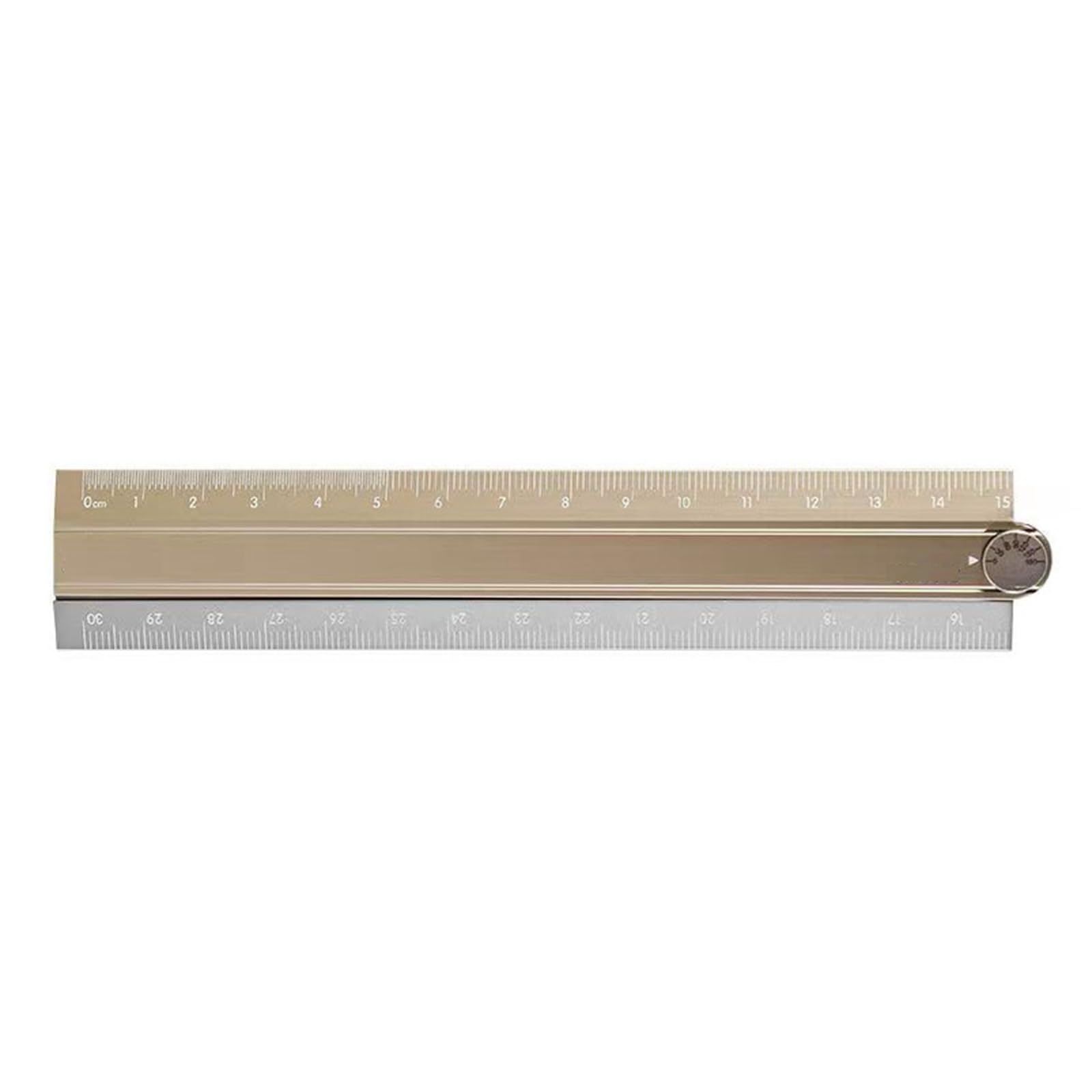 Zbiianxer Golden Gray Aluminum Alloy Ruler Multipurpose Measuring Tool Ergonomic Architect For Engineering Drafting Aluminum