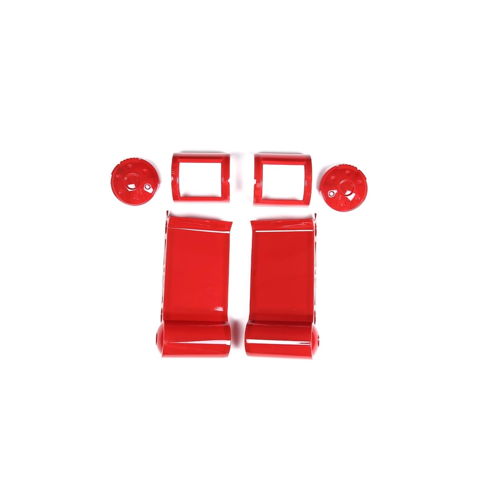 Interior Trim for Toyota FJ for Cruiser 2007-2021 Car Dashboard Side Air Outlet Frame Cover Trim Sticker Cover Trim Sticker(Red)
