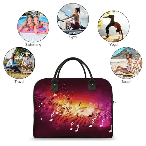 Maletín liviano para laptop unisex con diseño Music Notes miniatura 4