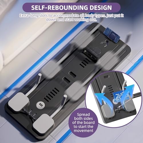 Pilates Board, Pilates Reformer Set, Multi-Purpose Foldable Pilates Reformer Board for Home, 5 in1 Pilates Sliding Board, Pilates Equipment with Timer (Black)