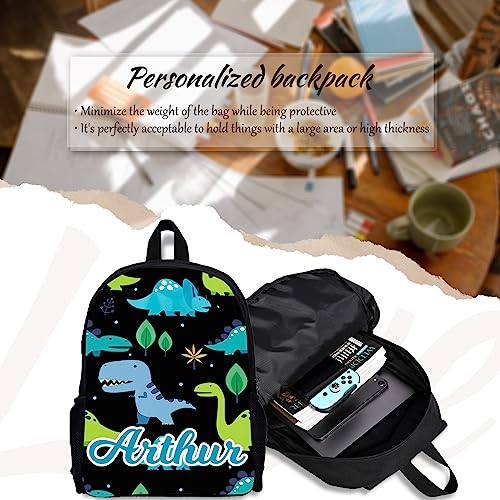 Personalized Toddler Backpack with Name Custom Photo Kids School Dinosaur Backpack for Girls Boys Cute Preschool Backpack (1-Dinosaurs)4