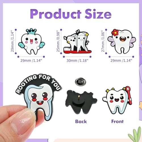 Image of Cute Pins Bulk, Funny Lapel Badge Pins Rubber Brooch Pins for Backpacks, Hats, Bags