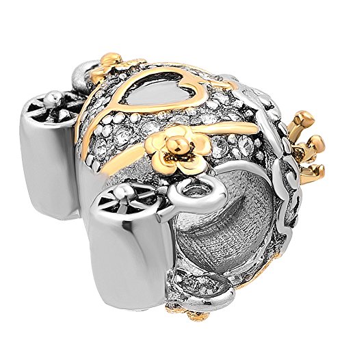 CharmSStory Cinderella Carriage Charm Beads for Charm Bracelets3