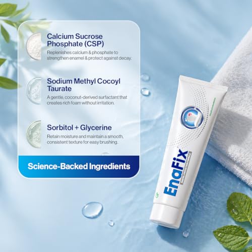 Image of Enafix + Pediflor Green Apple & Orange Toothpaste Combo Pack | Enamel Remineralization Toothpaste (70g x1) | Kids Anti-Cavity, 2 Flavours (70g x1 each)