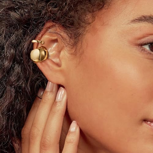 KissYan Ear Cuffs Earrings for Women, 14K Gold Plated Ear Cuff for Non-Pierced Clip On Cartilage Adjustable Open Hoop Earring Dainty Pave CZ Fashion Lightweight Jewelry Gifts4
