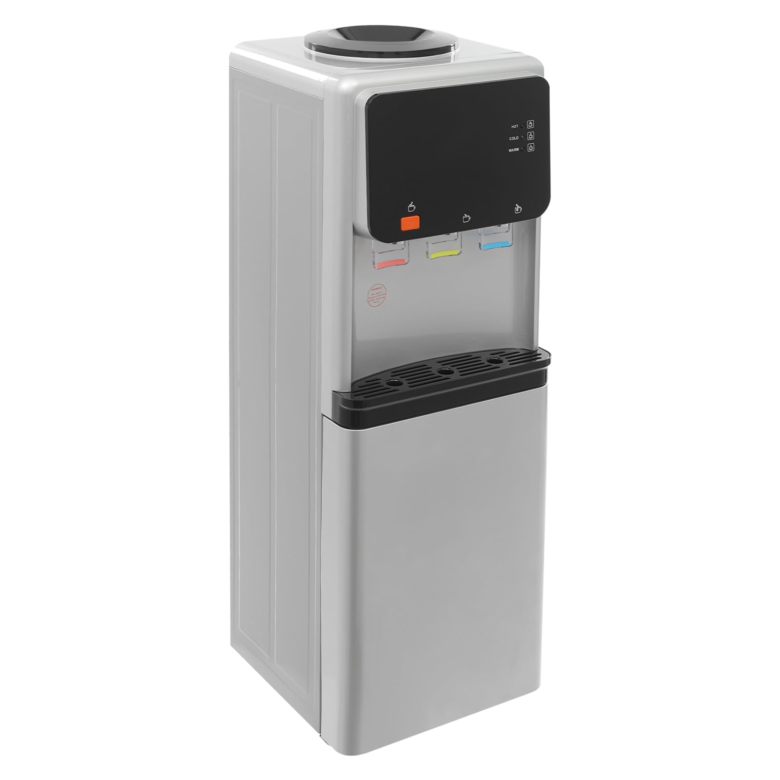 Wasserspender Bodenstehender mit 3 Temperaturen Heiß Warm und Kalt Elektrisch Heißwasserspender mit Überhitzungsschutz und Doppelschließfächer Water Dispenser für Büro Häuser