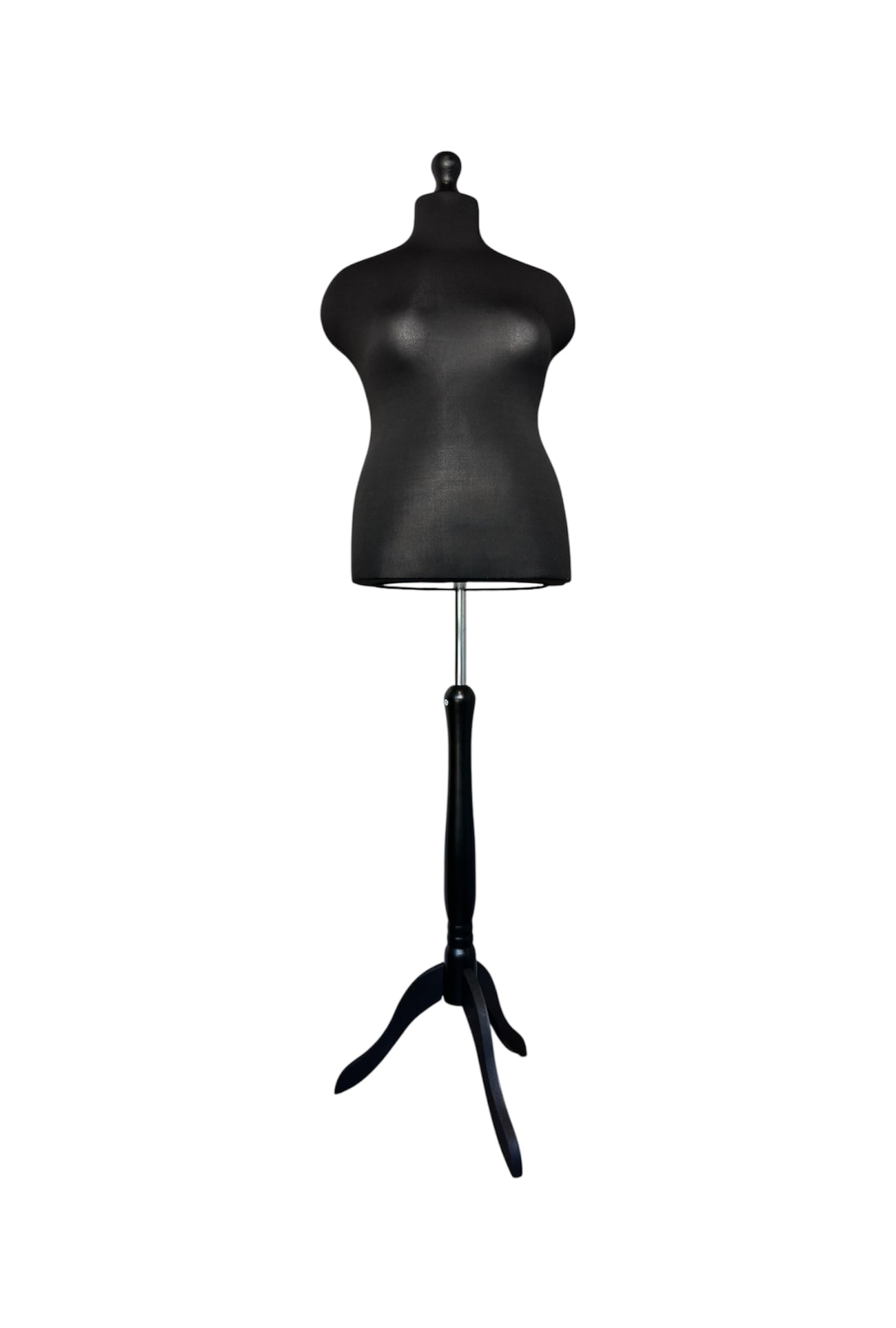 Lusoria Mannequin de couture féminin - Grande taille 5XL - Noir - Avec pied noir