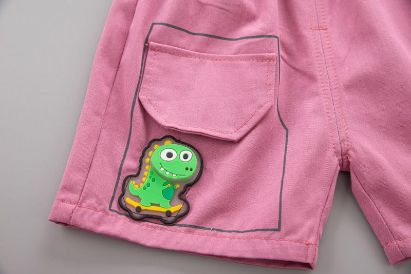 Image of Baby boys summer cartoon decorative fashion 2pcs letter printed clothing suit for boys girls