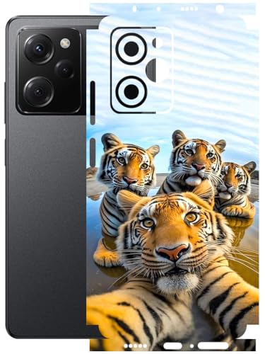 Image of AtOdds - Full Body Back Screen Guard Protector Film - Lamination Wrap Skin Sticker Compatible with Poco X5 PRO (5G) | Scratchproof Matte Finish (Selfie)