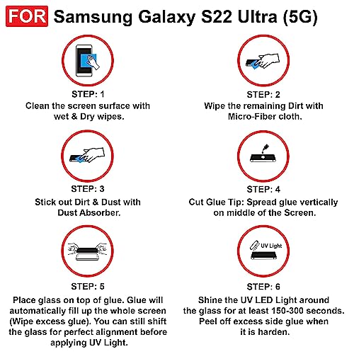 Image of OCTRIX Samsung S23 Ultra Tempered Glass Screen Protector, UV Glass Full Adhesive [Liquid Technology][Fingerprint Sensor Working] Glass Protector for Samsung Galaxy S23 Ultra 5G /HD