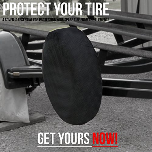 Spare Tire Cover– Must-Have Car Accessories for Your SUV, Jeep, RV, Trailer, Truck – Fit Most Wheel Sizes by Kankesh (XXL(18 INCH), Black)