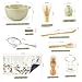 Matcha Whisk Set - 15 OZ Matcha Bowl with Spout and Bamboo Matcha Scoop - Bamboo Whisk (Chasen) - Matcha Kit for Japanese Tea Ceremony