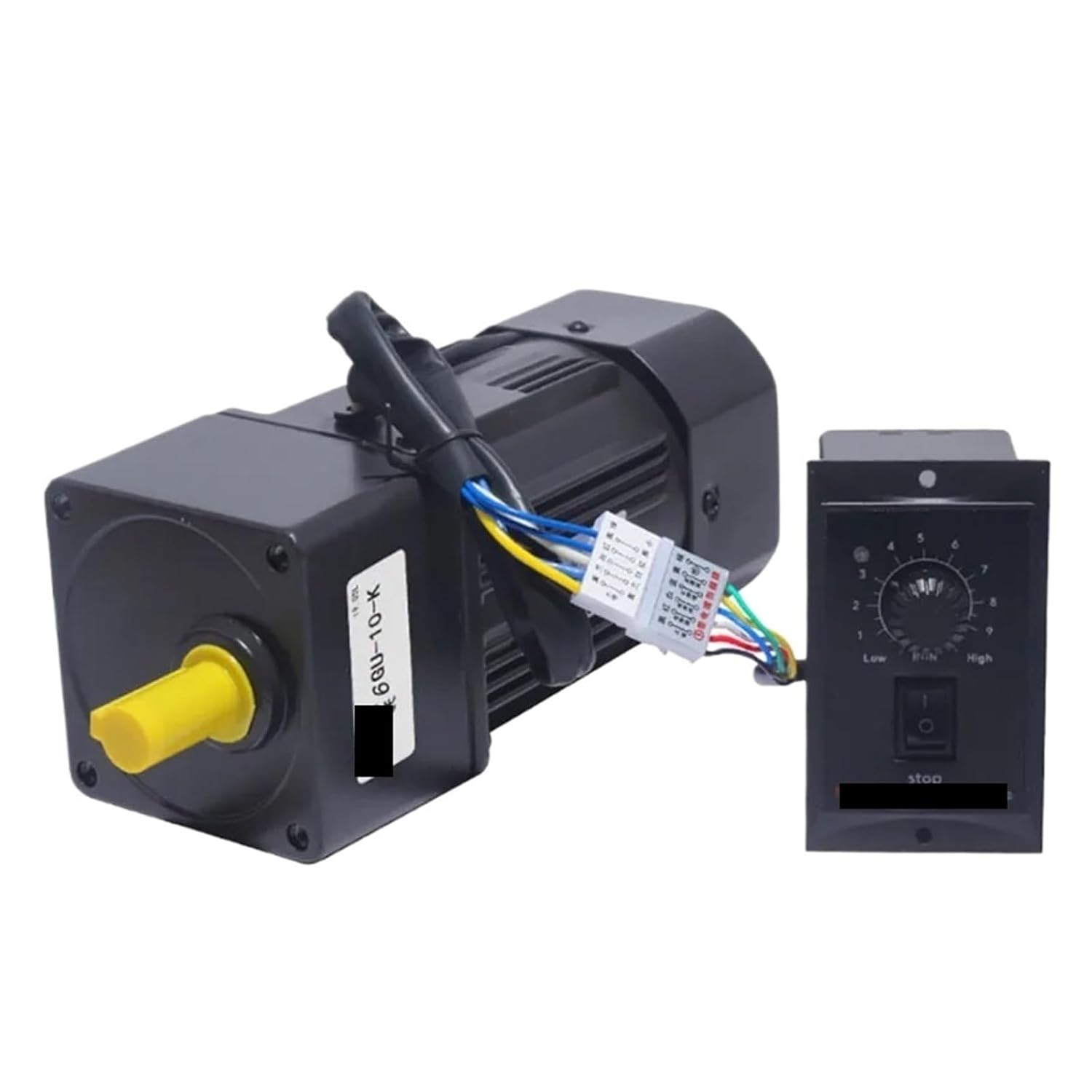 Asynchronous Motor 6RK200GU-CF 220V AC Geared Motors 200W Induction with Gearboxes and US-52 Speed Controller(21rpm 60K)