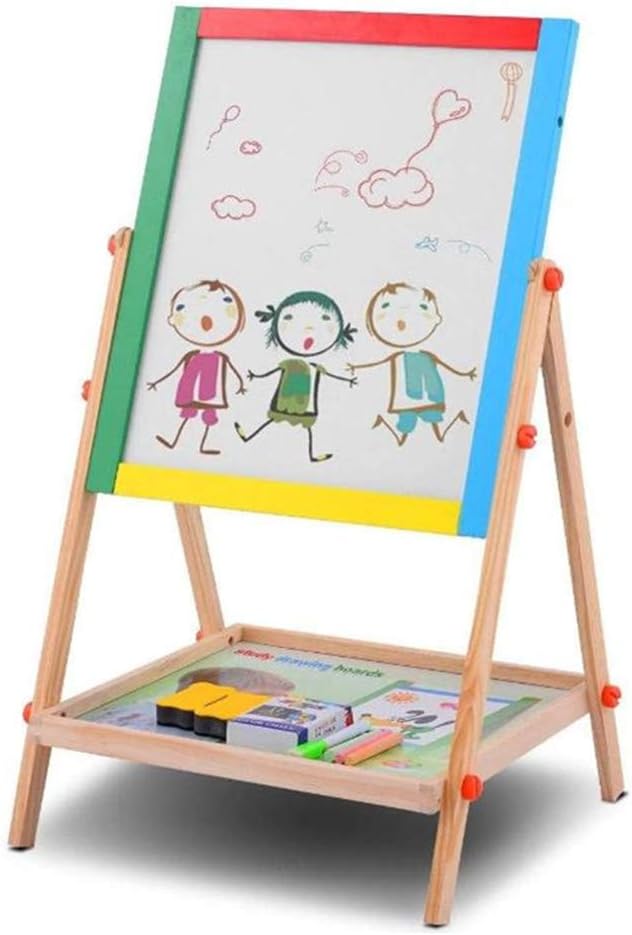 Children's Drawing Board Double-Sided Magnetic Drawing Board Lifting Easel Children's Small Blackboard Solid Wood Writing Board