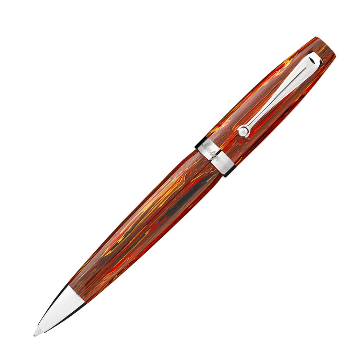 MIA Flaming Heart Ballpoint Pen | Resin Writing Pen with Stainless Steel Fittings | Stylish Gift Box