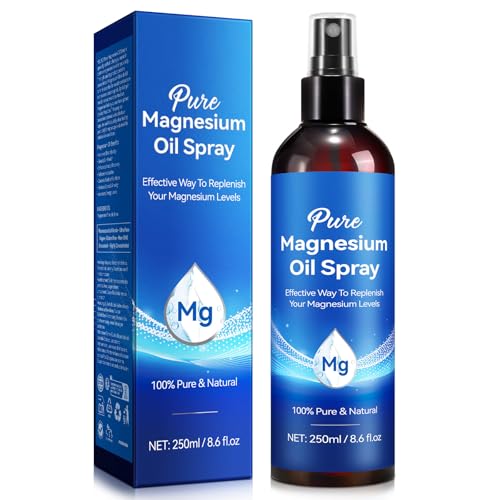 Magnesium Oil Spray 8.6Fl Oz, Pure Magnesium Spray for Feet, Body and Skin, Topical Mg Oil, Easy to Absorb