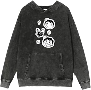 سويت شيرت بغطاء رأس كبير الحجم للشباب من اسيد واش، تصنيف الملوك 4