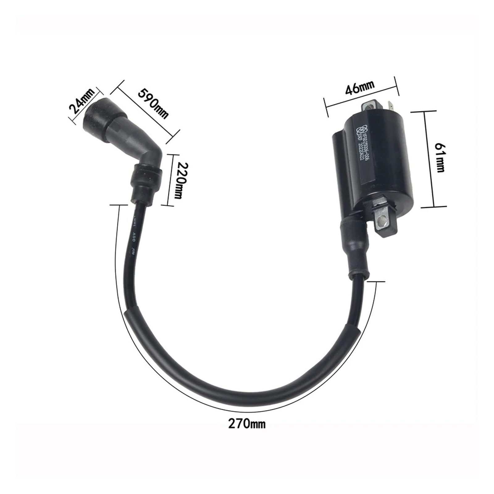 Zündspule Motorrad Motorrad Zündspule Hochdruck 12V Schwarz Für ATVs Roller 50 70 110 125 150 200 250cc Go Karts UTVs Teile