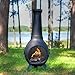 The Blue Rooster Prairie Chiminea Outdoor Fireplace - Wood Burning Cast Aluminum Deck or Patio Firepit