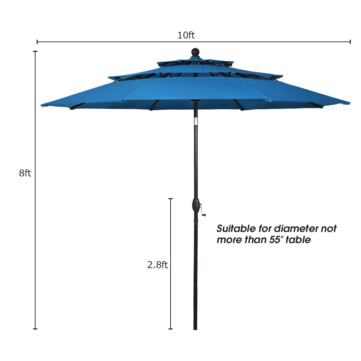 10 x 13 rectangular patio umbrella Treasure Garden 10x13 Foot Cantilever Umbrella with Base Rectangular