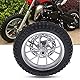 12,5 X 2,75 Zoll Vorderradreifen und Felge, Gummireifen + Metallfelge Mini Pocket Bike Vorderrad, für 47 Cc 49 Cc 2-Takt Mini Dirt Bike (B (silber))