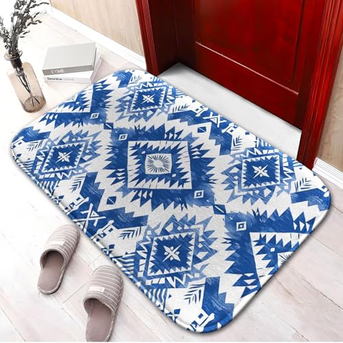 Tapis de bain en mousse à mémoire de forme bohème chic absorbant taille M
