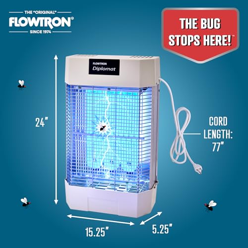 Image of Flowtron Indoor Bug Zapper, 120W UV, Shock Grid, 2000 Sq Ft, UL