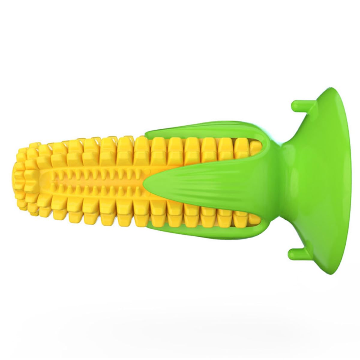 Dog Chew Corn Molar with Suction Cup, Squeaky Sturdy Pet Chew for Aggressive Chewers, Interactive Dental Cleaner for Dogs, Boredom Relief and Teeth Cleaning