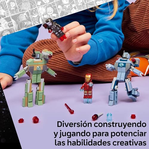 Image of LEGO Marvel Iron Man & War Machine vs. Hammer Drones Building Toy 76320 Building Blocks Toys for 7+ Gift for Boys and Girls