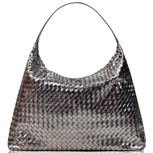 Image of JINMANXUE Woven Tote Bag for Women, Woven Bags with Small Purse,Large Braided Top Handle Hobo Satchel Handbag