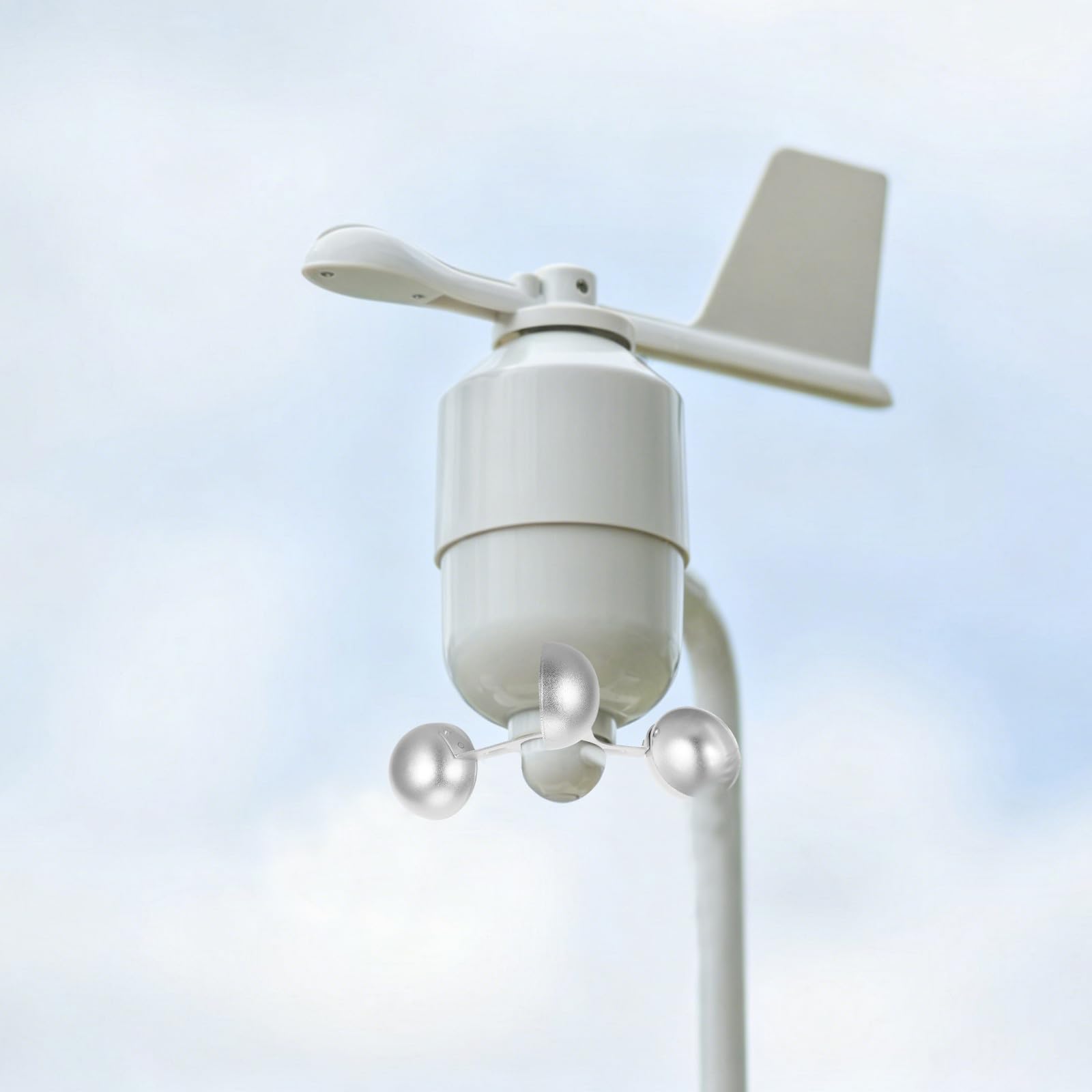 Homoyoyo Aluminiumlegierung und Einfachem Einbau Windgeschwindigkeitsmesser mit Wasserdichtem Gehäuse Geeignet für Wetterstationssensoren und Kräne im Außenbereich