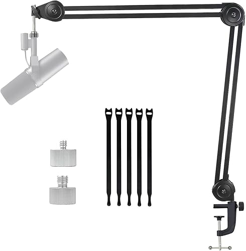 Soporte de brazo para micrófono, soporte de brazo de micrófono resistente, soporte de micrófono plegable en ángulo ajustable, soporte de brazo de