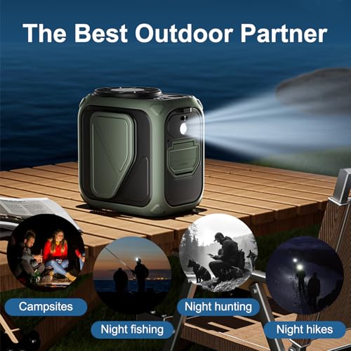 CATGIFF Tragbarer Ventilator Akku, Klein USB Waist Fan unter T-Shirt mit Clip, 10000mAh Wiederaufladbarer Ventilatoren mit LED Licht, Hurricane 20000RPM, Ideal für Arbeit Baustelle Outdoor Angeln Grün – Bild 5