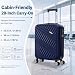 Luggage Depot Hand Luggage 55x38x20cm Carry On with TSA Lock, Navy Blue