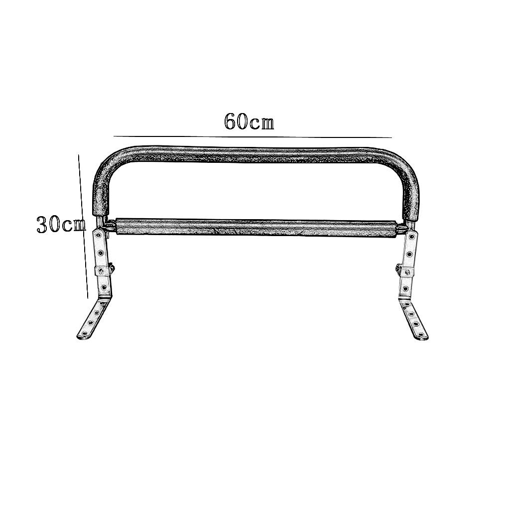 Barandilla de seguridad plegable para cama para adultos mayores con discapacidades, 4 peldaños, 60 – 90 cm (60 cm)